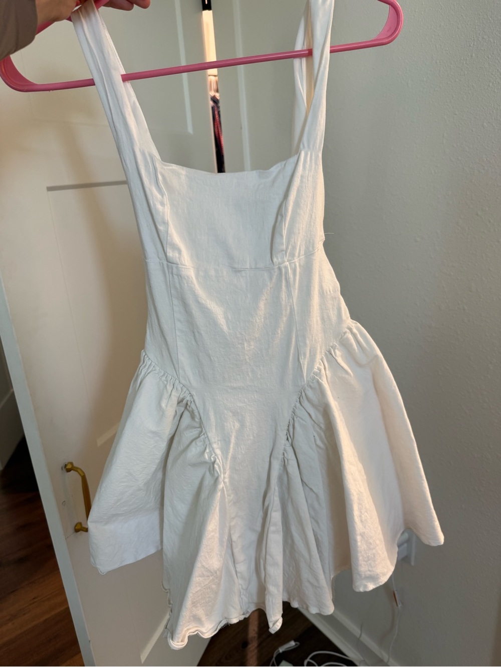 White Sleeveless One-Piece Dress